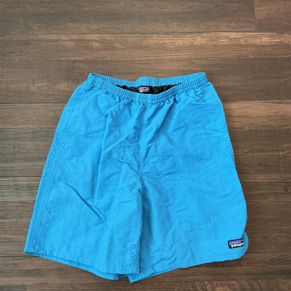 Patagonia Baggies NetPlus Shorts Blue Elastic Waist 5 Inseam XS Hiking Swim